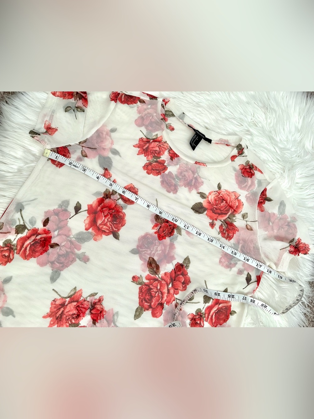 F21 ROSE SHEER TOP - Picture 5 of 9
